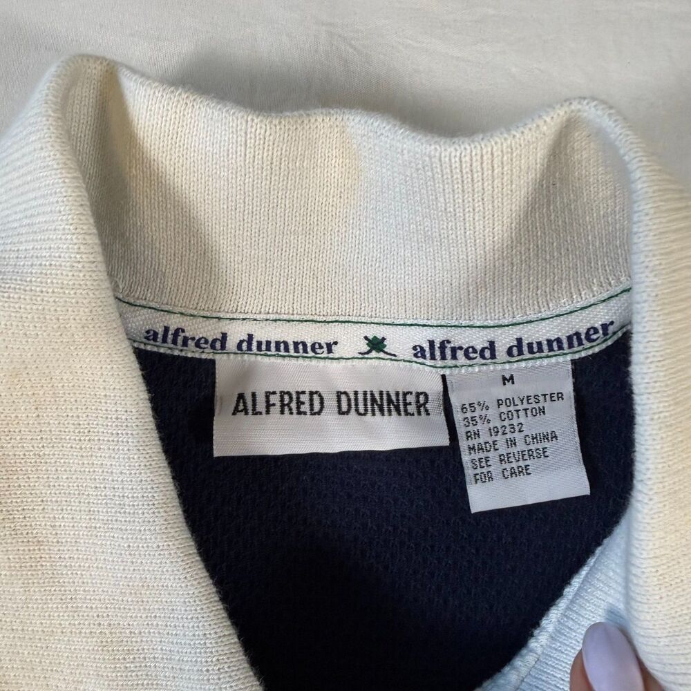 Alfred Dunner Layered-Look Sweater Vest Polo Women's M Navy Argyle - Picture 4 of 9